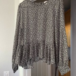 Vici Chiffon Peplum Blouse (Sheer)